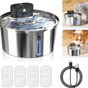 Bebedouro para Gatos Fonte de Aço Inoxidável