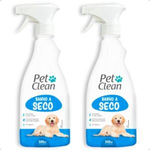 Kit com duas embalagens brancas do Eliminador de Odores e Manchas Enzimático Petyc para limpeza pet.