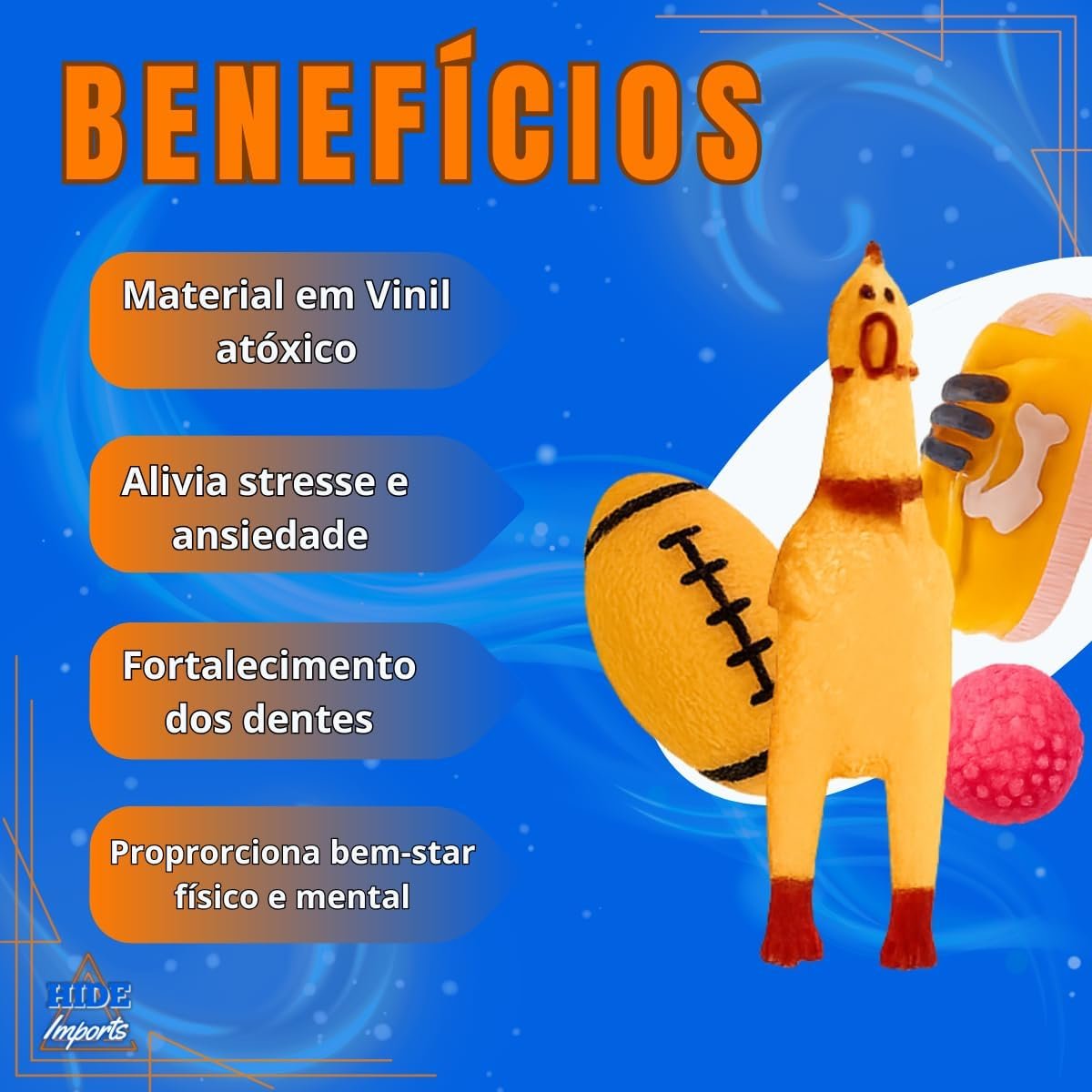 Kit de Brinquedos para Cachorro Petyc com 10 unidades coloridas.