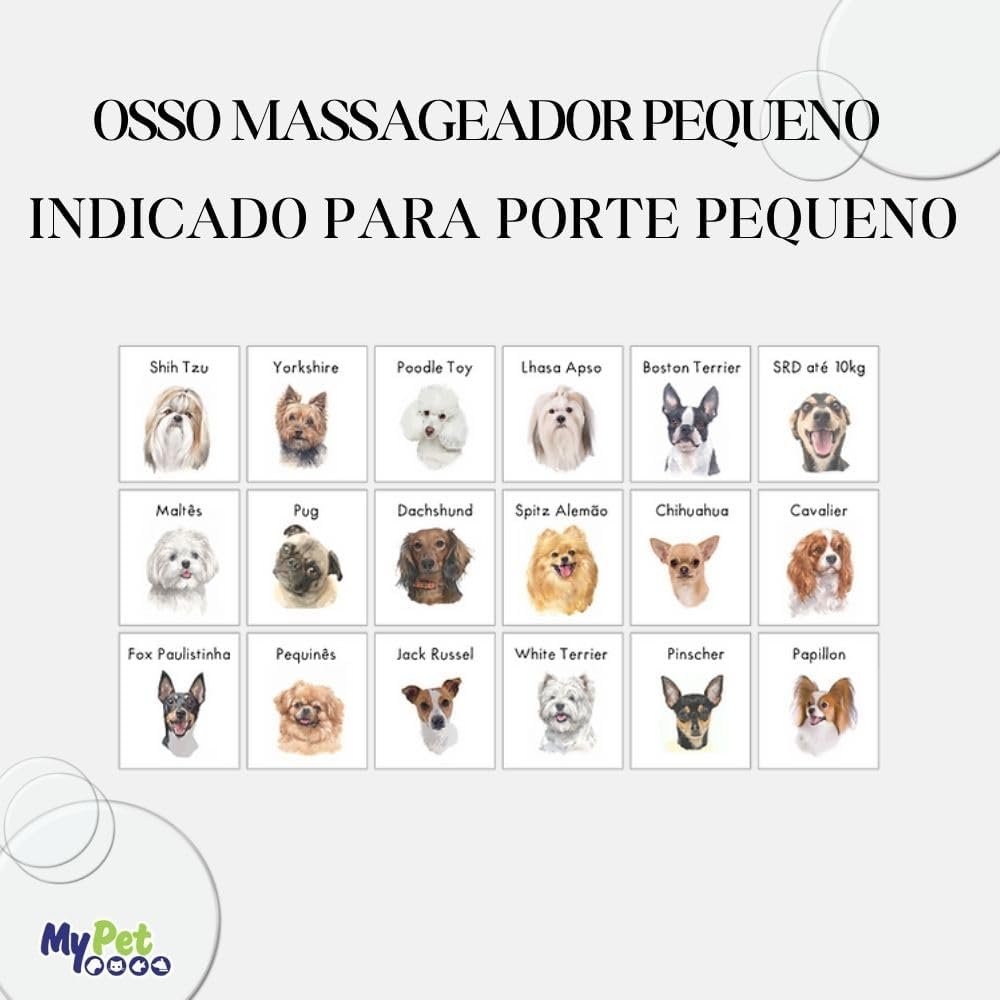 Brinquedo Mordedor de Borracha em formato de osso vermelho com cordas nas pontas para cães.