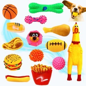 Kit de Brinquedos para Cachorro Petyc com 10 unidades coloridas.