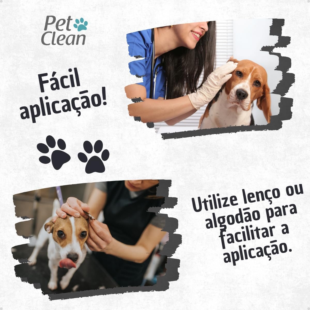 Frasco de Limpador de Orelhas Pet Clean 100ml para cães e gatos com bico dosador.